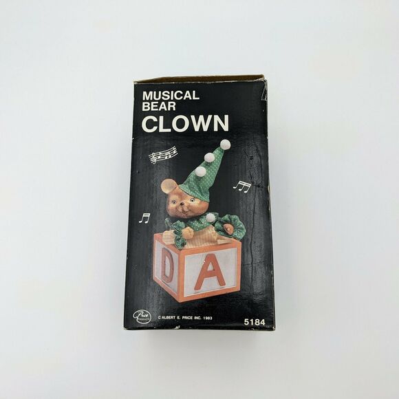 Vintage Musical Bear Clown Wind-Up - Used in Box (Albert E Price, 1983) - Picture 4 of 12